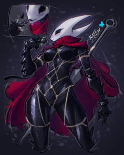 anthro arm_tattoo athletic athletic_anthro athletic_female bdsm biped black_body blush blush_lines bodily_fluids bondage bound breasts cape cape_only chest_tattoo clothing featureless_breasts female genitals glistening glistening_body horn mostly_nude non-mammal_breasts non-mammal_vulva red_cape red_clothing restraints rope rope_bondage rope_harness saliva saliva_string segmented_body small_breasts small_waist solo spikes spikes_(anatomy) tattoo void_eyes vulva weapon_on_back wide_hips womb_tattoo hatidraw hollow_knight:_silksong hollow_knight_(franchise) team_cherry hornet_(hollow_knight) arachnid arthropod spider 2025 4:5 hi_res signature