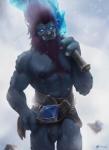 balls barazoku beard clothed clothing facial_hair flaccid foreskin genitals hair humanoid_genitalia humanoid_penis male muscular muscular_humanoid muscular_male nipples pecs penis solo topless tusks jhooga league_of_legends riot_games tencent trundle humanoid troll_(mythology) hi_res