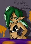 bikini clothing female looking_at_viewer navel purple_eyes solo swimwear two-piece_swimsuit renee-moonveil nintendo splatoon fan_character cephalopod marine mollusk octarian octoling 2015