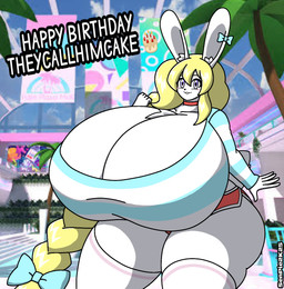 anthro big_breasts breasts chest_tuft female huge_breasts hyper hyper_breasts long_braid solo thick_thighs tuft zerosenpie cassie_torbjornson lagomorph leporid mammal rabbit hi_res