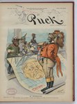 anthro armor calipers caption china clothing column eyewear gesture glasses group hand_gesture headgear helmet humor island label male map military_uniform pointing pointing_at_self political_cartoon politics scissors shoulder_pads standing text uniform union_jack whiskers louis_dalrymple public_domain puck_(magazine) russian_bear accipitrid accipitriform avian bear bird chicken eagle felid galliform gallus_(genus) lion mammal pantherine phasianid 1898 19th_century absurd_res ancient_art english_text hi_res signature