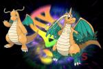 ambiguous_gender duo fake membrane_(anatomy) membranous_wings orange_body orange_skin smile tail wings badafra fakemon mythology nintendo pokemon dragon dragonite generation_1_pokemon mega_evolution mythological_creature mythological_scalie pokemon_(species) scalie hi_res