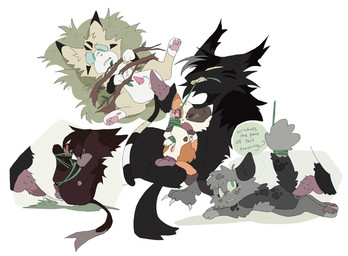 adult_on_child adult_on_young age_difference anal anal_penetration animal_genitalia animal_penis arms_tied balls bdsm black_body black_fur black_markings blood blood_from_ass blood_in_ass blue_eyes blush bodily_fluids bondage bound brown_body brown_fur butt chest_tuft crying cum cum_in_ass cum_inside dappled_fur duo embarrassed erection feline_genitalia feline_penis female female_feral female_penetrated feral feral_on_feral feral_penetrated feral_penetrating feral_penetrating_feral forced forced_bondage forced_spreading freckled_butt freckles fur genital_fluids genitals green_eyes grey_body grey_fur group hair head_tuft hybrid_genitalia hybrid_penis imminent_rape imminent_sex knot knotted_feline_penis knotted_penis legs_tied male male/female male/male male_feral male_penetrated male_penetrating male_penetrating_female male_penetrating_male markings nervous older_on_child open_mouth pawpads paws penetration penile penile_spines penis rape restraints scared sex simple_background size_difference solo spread_legs spreading striped_markings striped_tail stripes tail tail_markings tears teeth tuft vulva yellow_body yellow_eyes yellow_fur young young_female young_feral young_male younger_female younger_male younger_penetrated getthly warriors_(book_series) darkstripe_(warriors) ferncloud_(warriors) longtail_(warriors) ravenpaw_(warriors) sorreltail_(warriors) domestic_cat felid feline felis mammal 2025 digital_drawing_(artwork) digital_media_(artwork) hi_res multiple_scenes