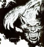 angry anthro bearing_fangs clenched_teeth fangs fluffy looking_at_viewer male nightmare_fuel scary sharp_teeth solo teeth unknown_artist ferals(comic) mythology canid canine mammal mythological_canine mythological_creature werecanid werecanine werecreature werewolf 2011 black_and_white bust_portrait detailed hi_res monochrome official_art portrait