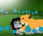 ambiguous_gender anthro duo feral love male tayarinne askaru taya felid lion mammal pantherine low_res