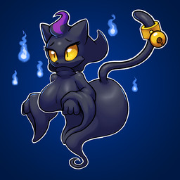 anthro big_breasts breasts female shortstack shortstack_female solo conditional_dnp teckworks domestic_cat felid feline felis ghost mammal spirit 1:1 2017 digital_media_(artwork)