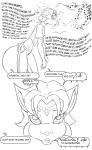 2014 absurd_res anthro arashidrgn breasts canid canine clothed clothing comic dialogue english_text female fox fur hair hi_res hypnosis krystal_(star_fox) mammal mind_control monochrome nintendo open_mouth star_fox text