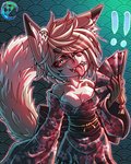 anthro asian_clothing breasts clothing east_asian_clothing female japanese_clothing kimono open_mouth solo yukocamicats nanachi_hantomei canid canine fennec_fox fox mammal true_fox 4:5 absurd_res half-length_portrait hi_res portrait