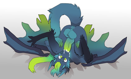 anthro anus autofellatio biped blue_body blue_tail blue_wings bodily_fluids cum cum_in_mouth cum_inside genital_fluids green_eyes green_wings male male_anthro masturbation multicolored_body nude_anthro nude_male oral oral_masturbation penile penile_masturbation solo tail wings carnivraptor mythology dragon mythological_creature mythological_scalie scalie hi_res