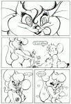 big_penis black_and_white breast_play breasts comic duo dutch_(artist) erection female genitals hi_res hug huge_penis hugging_another hugging_penis jules_(dutch) male mammal misty_(dutch) misty_the_mouse monochrome mouse murid murine nipples penis rodent sex tail titfuck