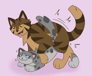 ambiguous_penetration bite biting_lip biting_own_lip blue_eyes brown_body dipstick_tail duo female female_penetrated feral feral_on_feral feral_penetrated feral_penetrating feral_penetrating_feral grey_body looking_at_another looking_at_partner looking_pleasured male male/female male_penetrating male_penetrating_female markings motion_lines penetration self_bite sex simple_background tail tail_markings tongue tongue_out conditional_dnp deadingdog warriors_(book_series) brambleclaw_(warriors) ferncloud_(warriors) domestic_cat felid feline felis mammal hi_res sketch