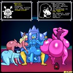 anthro ass_up balls big_balls big_breasts big_butt big_penis blue_body bodily_fluids breast_squish breasts brown_body brown_fur butt butt_focus cage chair container cuckold cup drooling eyewear female femboy freckles fur furniture genitals glasses group harem heart_symbol horn huge_breasts huge_butt huge_penis hypnosis infidelity larger_female male male/female mind_control nude penis pink_body presenting presenting_hindquarters profanity saliva shaking shaking_butt size_difference smaller_male spiral_eyes sprite squish submissive text text_box throne twerking al_gx deltarune undertale_(series) berdly kris_(deltarune) noelle_holiday susie_(deltarune) avian bird boss_monster_(undertale) deer human mammal new_world_deer reindeer reptile scalie 1:1 2025 comic english_text hi_res