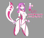 anthro brush erect_nipples female fur machine nipples nude rose_eyes rose_markings solo tail white_body white_fur dharmony electri_kitty android domestic_cat felid feline felis mammal robot absurd_res hi_res