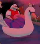 anthro big_breasts big_bulge boat breasts bulge cutout doll duo female hair hair_over_eye heart_symbol huge_breasts huge_bulge huge_hips hyper hyper_breasts hyper_bulge lips male muscular muscular_male nuzzling romantic romantic_couple swan_boat thick_lips tunnel_of_love vehicle watercraft wide_hips alythewolfcat microsoft the_elder_scrolls cupid shatalg_(gorix16) anaconda argonian boa_(snake) boinae cobra hybrid reptile scalie snake absurd_res hi_res