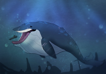 blue_body blue_fin blue_tail bodily_fluids bubble duo feral object_vore open_mouth saliva submarine tail underwater vehicle vore water watercraft chubbyjam aquatic baleen_whale cetacean mammal whale 2024 hi_res