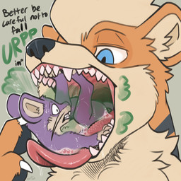 bodily_fluids body_in_mouth burp_cloud burping burping_in_face duo extreme_size_difference imminent_vore looking_into_mouth open_mouth oral_vore pushing_in saliva saliva_on_body saliva_on_face saliva_on_tongue size_difference teasing tongue tongue_around_body tongue_out vore arkailart nintendo pokemon generation_1_pokemon growlithe pokemon_(species) rattata 1:1 absurd_res hi_res
