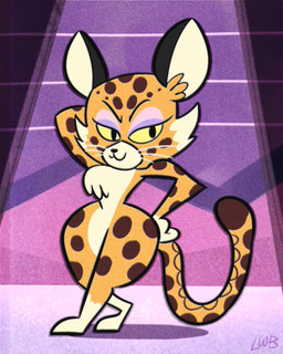 anthro chest_tuft countershading eyeshadow female fur grin hand_behind_head hand_on_hip makeup markings pose purple_eyeshadow smile smug solo spots spotted_body spotted_fur standing tuft whiskers wide_hips yellow_eyes lolwutburger kirby_(series) kirby_and_the_forgotten_land nintendo clawroline felid leopard mammal pantherine 2022 4:5 digital_drawing_(artwork) digital_media_(artwork) hi_res