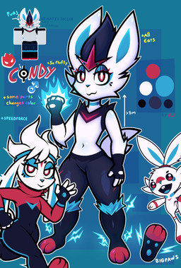 black_hair blue_nose choker electricity evolutionary_family femboy group hair jewelry male necklace red_eyes thick_thighs trio white_body rubber2d nintendo pokemon roblox alpha_pokemon cinderace generation_8_pokemon lagomorph leporid mammal pokemon_(species) rabbit raboot robloxian scorbunny hi_res model_sheet