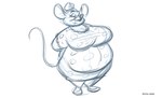 anthro belly big_belly big_breasts breasts buckteeth clothing eyes_closed eyewear female footwear glasses hair hands_behind_back huge_breasts mature_female obese obese_anthro obese_female overweight overweight_anthro overweight_female solo teeth dutch_(artist) misty_the_mouse beth_(dutch) mammal mouse murid murine rodent 2023 digital_media_(artwork) hi_res sketch