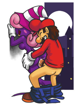 blush blush_stickers bottomwear bottomwear_down breasts brown_hair clothed clothing crossgender duo erection facial_hair female female_penetrated from_behind_position genitals gloves hair handwear hat headgear headwear human_on_humanoid humanoid_genitalia humanoid_penis interspecies legless lips male male/female male_penetrating male_penetrating_female mostly_nude motion_lines mustache not_furry nude open_mouth overalls pants pants_down partially_clothed penetration penile penile_penetration penis penis_in_vagina pink_hair pubes purple_body red_clothing red_hat red_headwear red_shirt red_topwear sex shirt topwear vaginal vaginal_penetration vulva white_clothing white_gloves white_handwear yellow_lips bittenhard mario_bros nintendo paper_mario mario vivian_(mario) ghost human humanoid mammal shadow_siren spirit 2007