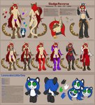 anthro bell bell_collar biped bulge clothed clothing collar color_swatch digitigrade ear_piercing femboy hair inner_ear_fluff long_hair male paws piercing plushie profanity red_hair solo tail text text_on_clothing text_on_topwear topwear tuft neotheta leona_(aka)_little_one sledge animate_inanimate domestic_cat felid feline felis living_plushie mammal siamese 2018 absurd_res english_text hi_res model_sheet