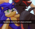 anthro big_butt black_body black_fur blue_body blue_fur butt car car_interior drive-thru duo fur green_eyes inside_car inside_vehicle male spikes text vehicle hauringu he_wants_to_order sega sonic_the_hedgehog_(series) shadow_the_hedgehog sonic_the_hedgehog eulipotyphlan hedgehog mammal 2022 english_text meme