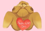 anthro behniis big_breasts breasts canid canine canis domestic_dog female heart_symbol hi_res huge_breasts hunting_dog mabel_(cherrikissu) mammal mature_anthro mature_female nipples overweight overweight_anthro overweight_female saluki sighthound solo