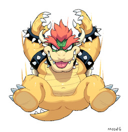 anthro armband bracelet claws eyebrows falling finger_claws front_view hair jewelry male navel orange_eyebrows orange_hair pink_tongue scales sharp_teeth shell simple_background solo spiked_armband spiked_bracelet spiked_tail spikes spikes_(anatomy) tail teeth thick_eyebrows toe_claws tongue tongue_out white_background white_claws white_sclera yellow_body yellow_scales yellow_skin lilmoonie mario_bros nintendo bowser koopa scalie 2025 digital_media_(artwork) full-length_portrait hi_res portrait