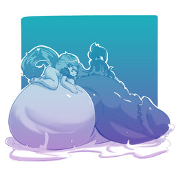 animal_genitalia animal_penis balls big_balls big_penis bodily_fluids breasts cum cum_on_balls cum_on_ground cum_on_penis erection fluffy genital_fluids genitals gradient gynomorph hair horn huge_balls huge_penis hyper hyper_balls hyper_genitalia hyper_penis intersex jewelry knot pawpads paws penile_spines penis precum simple_background solo carmessi nintendo pokemon azula_arktandr canid canine generation_5_pokemon hybrid mammal pokemon_(species) zoroark 1:1 2017 hi_res smaller_version_at_source
