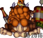 4_toes anal anal_penetration anthro anthro_on_anthro anthro_penetrated anthro_penetrating anthro_penetrating_anthro anus back_muscles balls biceps big_balls big_penis bodily_fluids brown_body brown_fur bubble_butt butt clenched_teeth cowgirl_position duo eyebrows fangs feet from_front_position fur genital_fluids genitals green_body green_scales grin hand_on_leg hand_on_thigh interspecies looking_at_penetration looking_back lying male male/male male_penetrated male_penetrating male_penetrating_male muscular muscular_anthro muscular_male nude on_back on_bottom on_ground on_top orange_body orange_fur penetration penis scales sex simple_background smile soles spikes spread_legs spreading tail tan_body tan_fur teeth thick_eyebrows toes triceps white_background blackbear activision crash_bandicoot_(series) dingodile tiny_tiger canid canine canis crocodile crocodilian dasyuromorph dingo hybrid mammal marsupial recently_extinct_species reptile scalie thylacine 2016