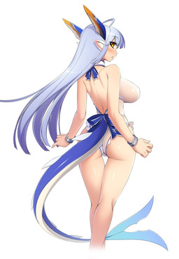 anime bow bracelet breasts butt clothed clothing collar female horn jewelry monster monster_girl not_furry peeking plain_background ribbons silver_hair skimpy solo spikes white_background yellow_eyes
Rating: Questionable
Score: 13
User: SexyTea
Date: January 20, 2014