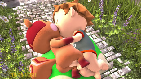 ambiguous_penetration anthro anus balls bottomless bottomless_male breasts butt clothed clothed/nude clothing duo erection female genitals human_on_anthro interspecies kissing lying male male/female nude nude_female on_side outside penetration penis zensintemple animal_crossing nintendo hazel_(animal_crossing) villager_(animal_crossing) human mammal rodent sciurid tree_squirrel 16:9 3d_(artwork) 3d_animation animated digital_media_(artwork) hi_res high_framerate no_sound short_playtime source_filmmaker_(artwork) video widescreen