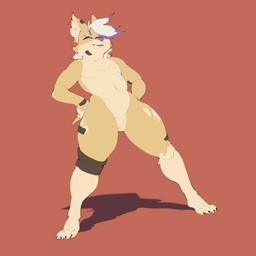 band-aid band-aid_on_arm band-aid_on_ear band-aid_on_face band-aid_on_leg band-aid_on_wrist bandage bandage_on_face bandage_on_knee chest_tuft cross cross_ear_piercing cross_piercing eyebrows featureless_crotch fur hair hands_on_hips inner_ear_fluff male markings multicolored_body multicolored_hair navel one_eye_obstructed piercing purple_eyes purple_hair purple_nose shadow slim_male smile solo spots spotted_body spotted_fur spotted_legs spotted_thighs standing tail tan_body thick_thighs tuft white_hair morcillax spiritu_nogales canid canine canis chihuahua domestic_dog mammal toy_dog 1:1 2026 absurd_res hi_res