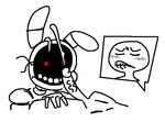 ambiguous_gender anthro bite biting_lip blush bodily_fluids cum cum_on_face duo ejaculation exposed_endoskeleton eyes_closed genital_fluids genitals machine male one_ear_up penis red_eyes simple_background white_background wire crushtrap five_nights_at_freddy's five_nights_at_freddy's_2 scottgames withered_bonnie_(fnaf) animatronic human lagomorph leporid mammal rabbit robot 2023 digital_media_(artwork)