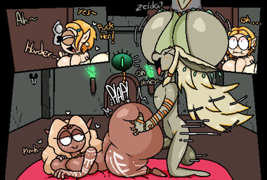 ambiguous_penetration anthro anthro_penetrating anthro_penetrating_humanoid balls bent_over big_balls big_breasts big_butt blonde_hair breasts brown_body brown_skin butt butt_grab doggystyle door ellipsis female female_on_anthro female_penetrated from_behind_position genitals grey_body group hair half-closed_eyes hand_on_butt huge_butt huge_hips huge_thighs human_on_anthro humanoid_on_anthro humanoid_penetrated humanoid_pointy_ears interspecies kneeling looking_at_another looking_back male male/female male_penetrating male_penetrating_female markings narrowed_eyes nude open_mouth peeping penetration penile penile_penetration penis pointy_ears sex thick_thighs voyeur white_body white_hair white_skin wide_hips luanctoons nintendo tears_of_the_kingdom the_legend_of_zelda mineru princess_zelda rauru_(tears_of_the_kingdom) sonia_(tloz) human humanoid hylian mammal zonai 2025 absurd_res digital_media_(artwork) hi_res