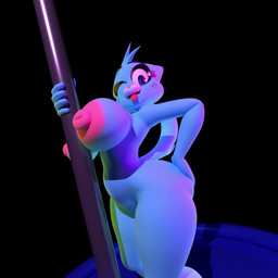 anthro arm_on_hip aroused big_breasts big_butt breasts butt dancing female genitals huge_breasts music nude one_eye_closed pole pole_dancing solo tongue tongue_out vulva clopmaestroman sound_warning cartoon_network the_amazing_world_of_gumball nicole_watterson domestic_cat felid feline felis mammal 1:1 3d_(artwork) 3d_animation animated blender_(artwork) blender_cycles_(artwork) digital_media_(artwork) hi_res high_framerate short_playtime sound webm