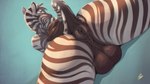 16:9 2015 absurd_res anatomically_correct anatomically_correct_anus anthro anus backsack balls balls_on_ground big_butt biped black_anus black_balls black_perineum blush butt detailed_anus digital_media_(artwork) digital_painting_(artwork) dock_(anatomy) dutch_angle equid equine equine_anus flexible fur genitals hi_res looking_at_viewer looking_back looking_back_at_viewer low-angle_view lying male mammal nude on_front perineum presenting presenting_anus presenting_balls presenting_hindquarters puffy_anus raised_tail rajii rear_view seductive solo splits spread_butt spread_legs spreading stripes tail widescreen zebra