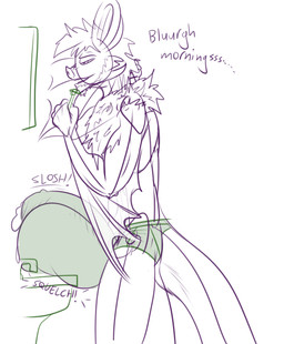 ambiguous_fluids anthro balls beard big_balls big_bulge big_penis big_tail bodily_fluids bottomwear bulge clothing facial_hair fluffy fur genital_fluids genitals heavy_balls huge_balls huge_bulge huge_penis hyper hyper_balls hyper_bulge hyper_genitalia hyper_penis male morning penis precum shaver shaving shorts solo tail thick_tail tight_bottomwear tight_clothing tight_shorts tight_underwear tired underwear waking_up winged_arms wings conditional_dnp samagthrav2 nintendo pokemon generation_6_pokemon noivern pokemon_(species) absurd_res hi_res