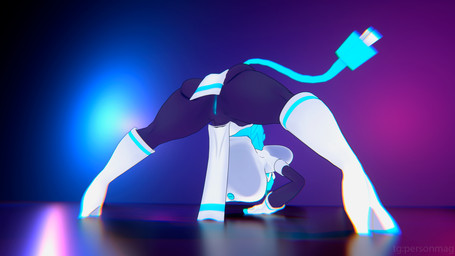 ass_up black_body black_skin blue_vulva boots bottomless clitoris clothed clothing female footwear genitals gloves handwear jack-o'_pose knee_boots knee_highs legwear machine pose shoes simple_background solo thick_thighs vulva pers0nmag cryptiacurves_(modeler) deltarune undertale_(series) tasque_manager darkner humanoid robot 16:9 2024 3d_(artwork) chromatic_aberration digital_media_(artwork) hi_res widescreen