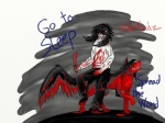 ambiguous_gender bigger_version_at_the_source blood canine clothed clothing creepy creepypasta dialog dog duo feral grin human husky jeff_the_killer knife no_pupils red_eyes smile smile.dog teeth text
Rating: Questionable
Score: 0
User: VillainousVulpix
Date: July 02, 2013