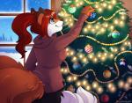 holidays plant snow solo tree strawberryneko christmas canid canine fox mammal