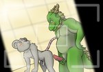 2013 anthro asian_mythology beard belly big_belly black_nose blush chuukichi_(morenatsu) conditional_dnp dragon duo east_asian_mythology eastern_dragon erection facial_hair fur genitals green_body green_scales grey_body grey_fur grey_penis hand_on_hip horn humanoid_genitalia humanoid_penis imminent_anal imminent_sex interspecies looking_at_another looking_at_partner mabit male male/male mammal markings monotone_body monotone_fur morenatsu mouse multicolored_body multicolored_scales murid murine mythological_creature mythological_scalie mythology penis penis_size_difference pink_penis ring_(marking) ringed_tail rodent scales scalie size_difference slightly_chubby slightly_chubby_anthro slightly_chubby_male slim slim_anthro slim_male small_penis striped_markings striped_tail stripes tail tail_markings tappei_(morenatsu) two_tone_body two_tone_scales unusual_anatomy unusual_genitalia unusual_penis whiskers