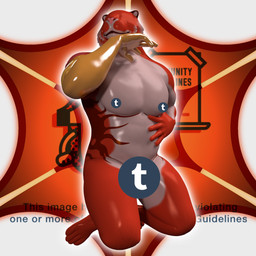 biped countershade_face countershade_torso countershading eyeless kneeling low-angle_view male muscular muscular_male orange_body pecs prosthetic prosthetic_arm prosthetic_limb red_body solo striped_body stripes yellow_body malaguetista tumblr woka_woyenyi felid mammal pantherine tiger 1:1 2018 3d_(artwork) blender_(artwork) blender_cycles_(artwork) censored digital_media_(artwork)