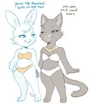 3_toes anthro barefoot clothing dialogue digitigrade duo feet female female/female heart_symbol profanity toes harumi zoobe bunny_(zoobe) domestic_cat felid feline felis lagomorph leporid mammal rabbit