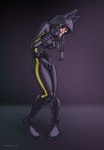 anthro bodysuit boots breasts bulge clothing ears_up female footwear gloves handwear hood jumpsuit knock-kneed mask mask_pull pulling_mask shoes skinsuit solo stretching suit suiting tight_clothing stirren dreamworks the_bad_guys diane_foxington canid canine fox mammal hi_res