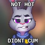 anthro clothed clothing dialogue female fur purple_eyes simple_background solo text stann_co disney zootopia judy_hopps canid canine lagomorph leporid mammal rabbit 1:1 2019 digital_media_(artwork) english_text hi_res meme reaction_image