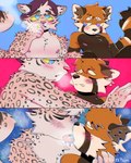 anthro blush casual_nudity comic_panel comic_pannel drugs duo focused french_kissing hug kissing male male/male marijuana marijuana_in_hand pattern_background romantic romantic_couple shy simple_background skinny_anthro skinny_male slightly_muscular slightly_muscular_anthro slightly_muscular_male smoke smoke_from_mouth smoke_kiss smoking smoking_marijuana three_row_layout toony dulceplum ailurid felid mammal pantherine red_panda snow_leopard chromatic_aberration comic digital_drawing_(artwork) digital_media_(artwork) hi_res shaded