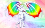 anthro female frill_(anatomy) head_crest head_frill lgbt_pride muscular muscular_anthro muscular_female nude pride_colors rainbow_pride_colors rainbow_wings solo tail wings cylnx mythology shira_frozenmoon dragon mythological_creature mythological_scalie scalie 16:10 hi_res widescreen herm_(lore)