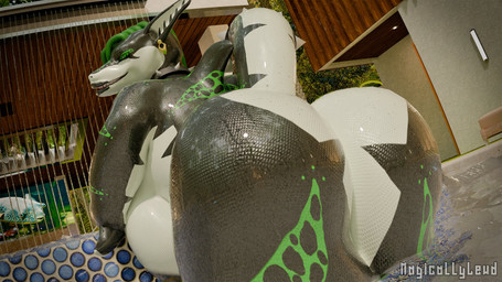 alternative_fashion anthro areola big_breasts big_butt black_areola black_nipples breasts building butt female female_anthro fin house huge_breasts jewelry lips looking_at_self mature_female nipples nude piercing punk smile smiling_at_viewer smirk smirking_at_viewer solo striped_body stripes swimming_pool tail thick_lips water wet wide_hips magicallylewd strakia_(strakiashark) aquatic fish humanoid scalie shark 16:9 hi_res widescreen