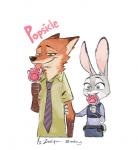 anthro clothing countershading duo female food fur grey_body grey_fur licking long_ears male nom orange_body orange_fur pawpsicle police police_uniform popsicle size_difference tongue tongue_out uniform ganym0 disney zootopia judy_hopps nick_wilde canid canine fox lagomorph leporid mammal rabbit red_fox true_fox 2d_animation animated short_playtime unavailable_at_source